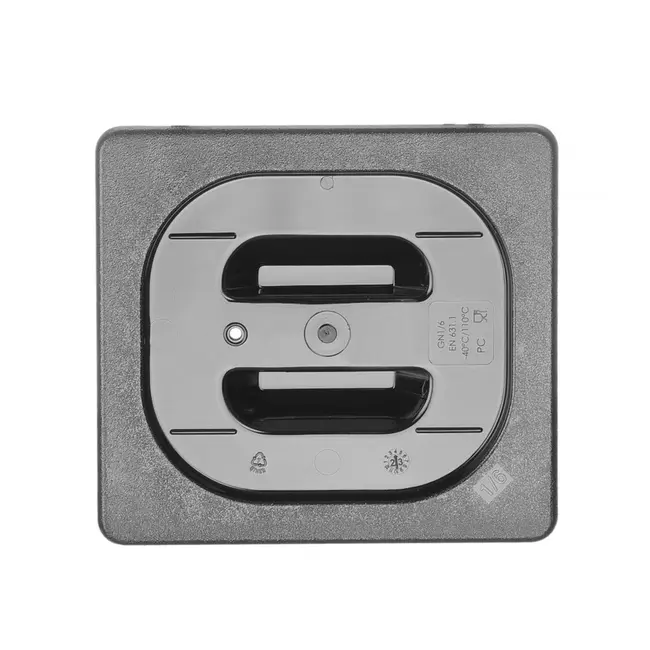 HENDI Deksel voor GN containers – zwart polycarbonaat – 176x162 mm – temperatuurbestendig – vaatwasmachinebestendig