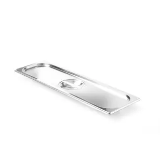 HENDI GN 2/4 containerdeksel van staal, 530 x 162 mm voor bakken