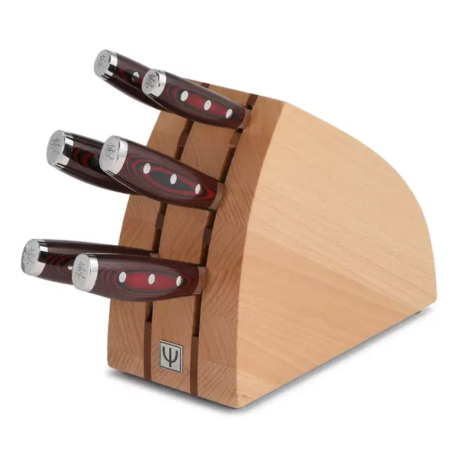 Yaxell Messenblok voor 6 Messen – Beukenhout – Veilig, Compact en Elegant Ontwerp