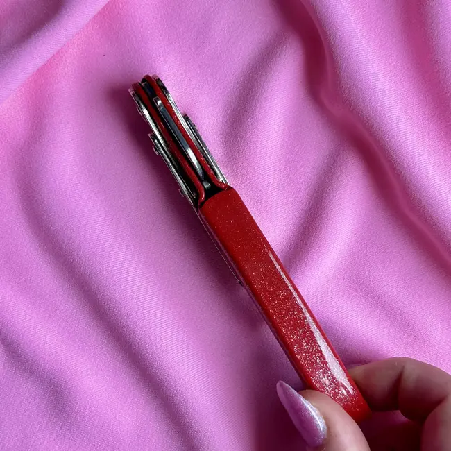 TRINK Sommeliermes – Rode Glitter – Dubbele Hefboom – Italiaans Vakmanschap