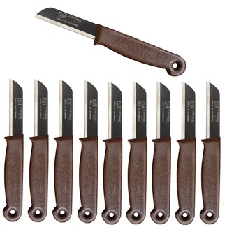 Solingen Schilmesje – RVS Glad – 16 cm met Blade Cover – Bruin – 10 stuks Solingen Schilmesje – RVS Glad – 16 cm met Blade Cover – Bruin – 10 stuks