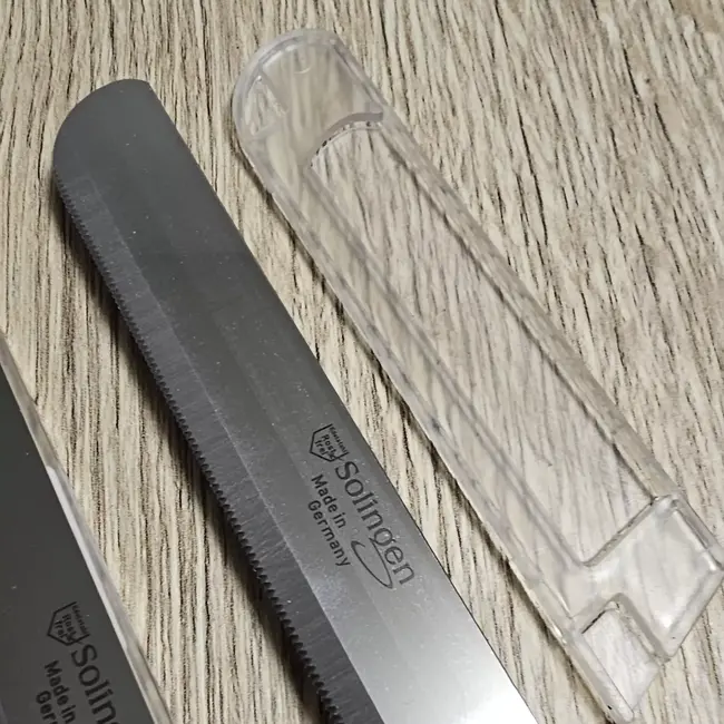 Solingen Allround tafelmes – microkartel – brede smeerkant – roestvrij staal – 21,5 cm – zwart