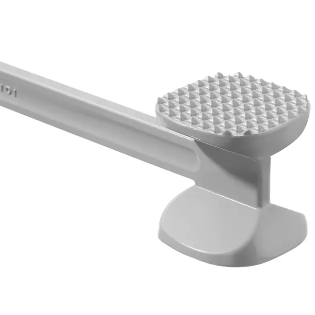 HENDI Dubbelzijdige vleeshamer XL – aluminium – 300x80 mm – lichtgrijs