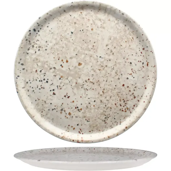 HENDI Pizzabord – Drop Collection – Lichtgrijs – Ø 310 mm – Modern Design – Vaatwasmachinebestendig