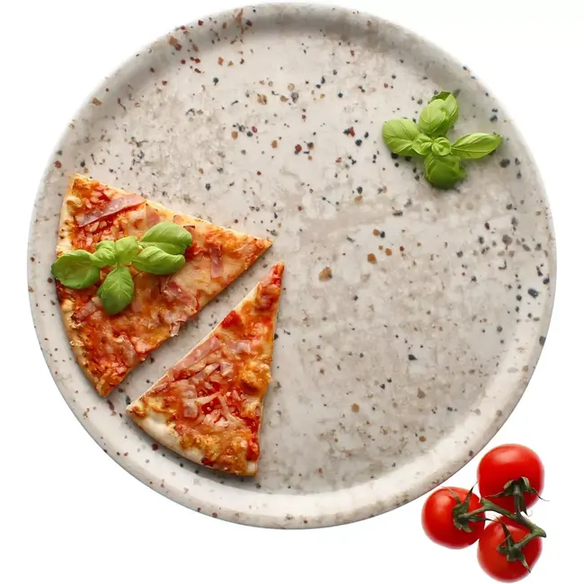 HENDI Pizzabord – Drop Collection – Lichtgrijs – Ø 330 mm – Modern Design – Vaatwasmachinebestendig