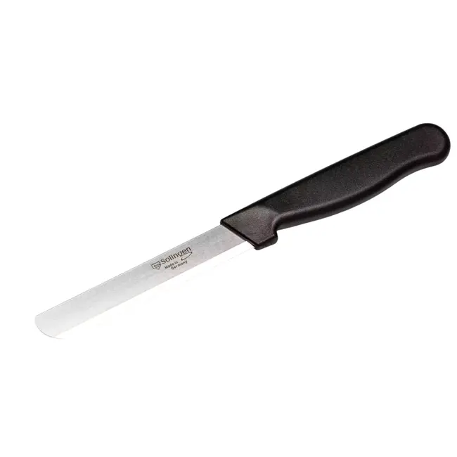 Solingen Allround tafelmes – microkartel – brede smeerkant – roestvrij staal – 21,5 cm – zwart