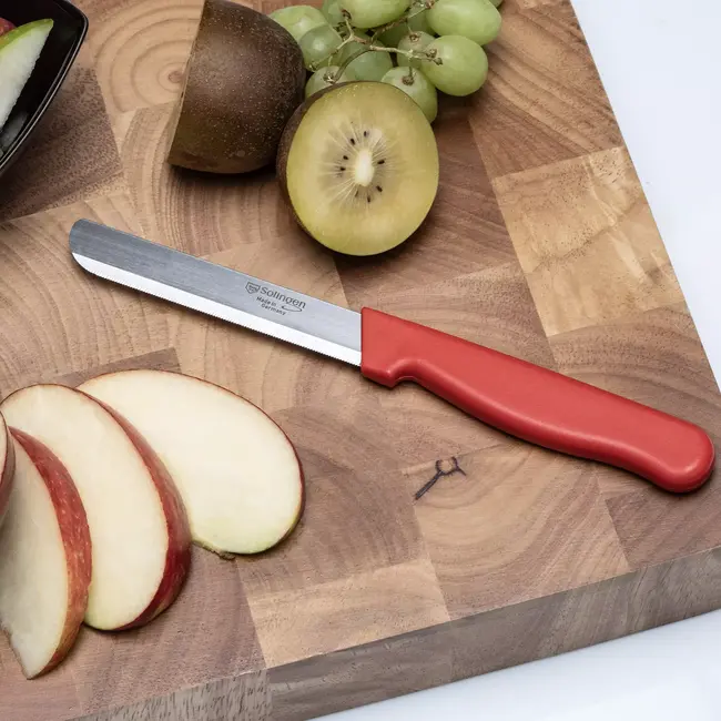 Solingen Tafelmes – Allround Kartelmes – Brede Smeerkant – RVS – 21,5 cm – Set van 5