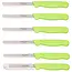 Solingen Allround tafelmes – microkartel – brede smeerkant – RVS – 21,5 cm – groen – set van 6