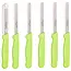 Solingen Allround tafelmes – microkartel – brede smeerkant – RVS – 21,5 cm – groen – set van 6