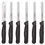Solingen Allround tafelmes – Microkartel – Brede smeerkant – RVS – 21,5 cm – Zwart – Set van 6
