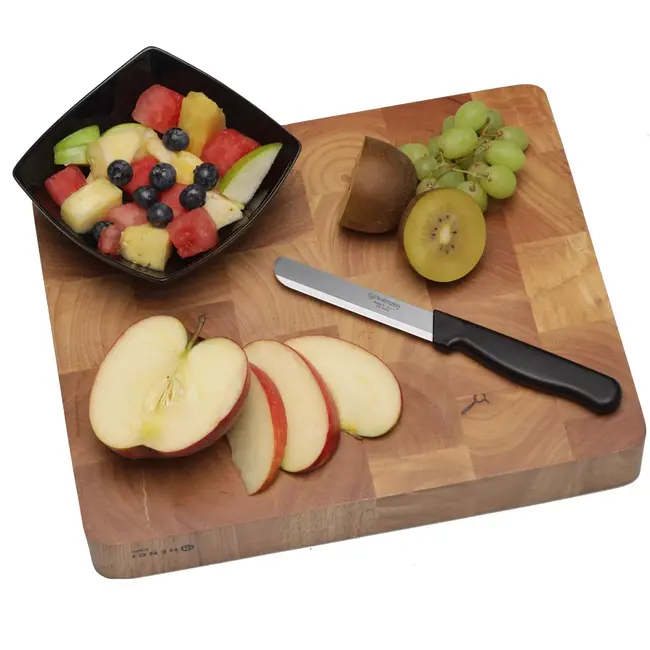 Solingen Allround tafelmes – microkartel – brede smeerkant – roestvrij staal – 21,5 cm – zwart