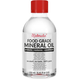 Materialix Minerale Olie voor Hout en Bamboe Snijplanken – Voedselveilig – 250ml