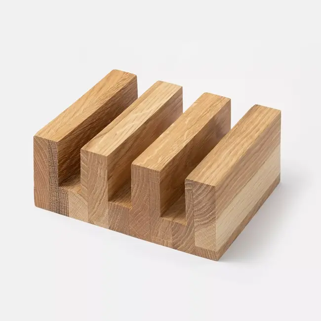 HOCHO CutX Snijplankhouder – Eikenhout – 115x146x60 mm – Hard Wax Afwerking