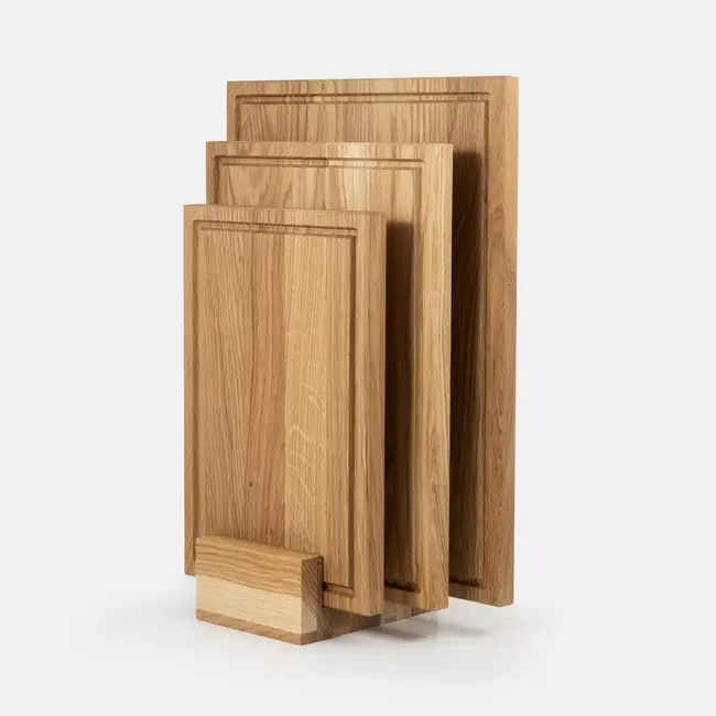 HOCHO CutX Snijplankhouder – Eikenhout – 115x146x60 mm – Hard Wax Afwerking