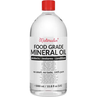 Materialix Minerale Olie voor Hout en Bamboe Snijplanken – Voedselveilig – 1000ml Materialix Minerale Olie voor Hout en Bamboe Snijplanken – Voedselveilig – 1000ml