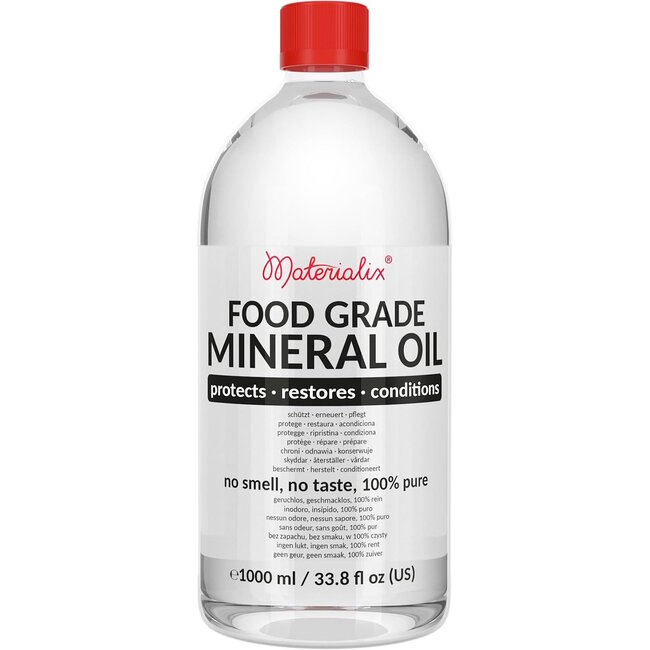 Materialix Minerale Olie voor Hout en Bamboe Snijplanken – Voedselveilig – 1000ml