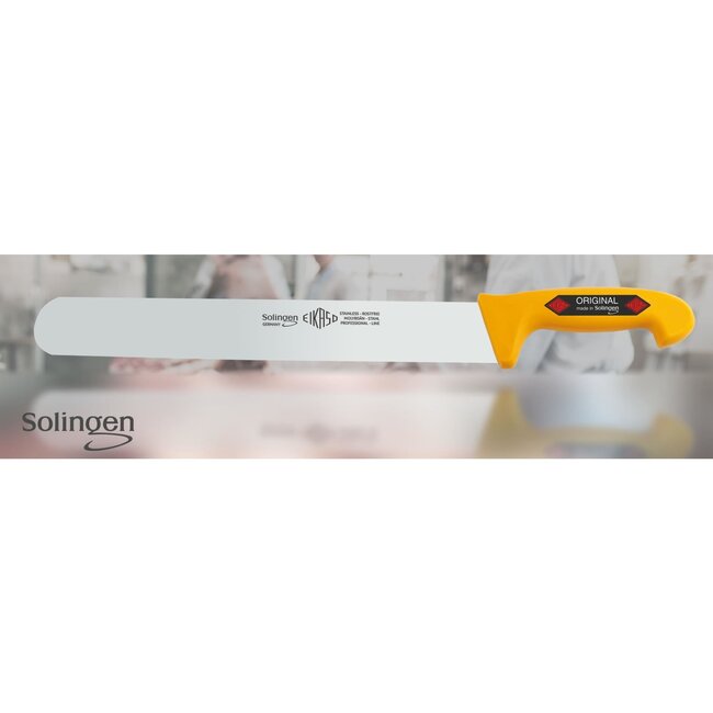Eikaso Solingen Gyros-/Dönermes – Semi-flexibel Lemmet – Ergonomisch Geel Handvat – 36 cm