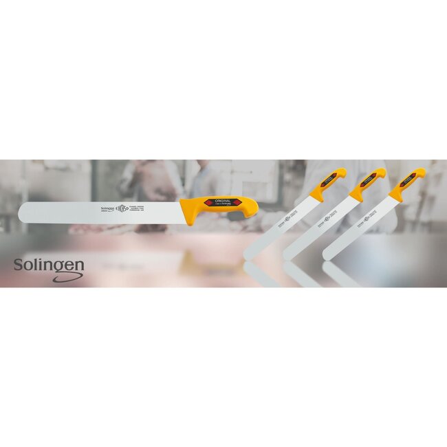 Eikaso Solingen Gyros-/Dönermes – Semi-flexibel Lemmet – Ergonomisch Geel Handvat – 36 cm