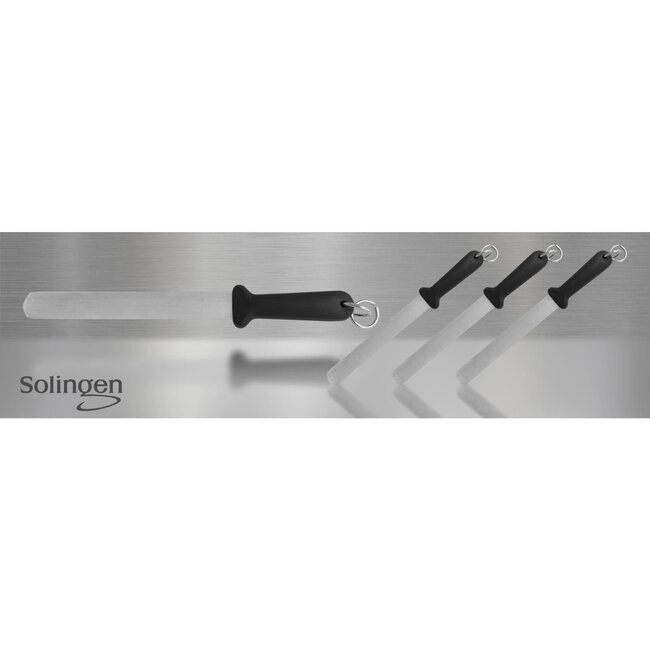 Eikaso Solingen Professioneel aanzetstaal – grof slijpoppervlak – ergonomisch zwart heft – 26 cm