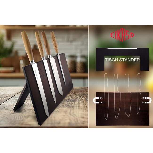 Eikaso Solingen Magnetisch messenblok – Hoogwaardig hout – Onzichtbare magneten – Driedelig ontwerp – Stijlvol en functioneel