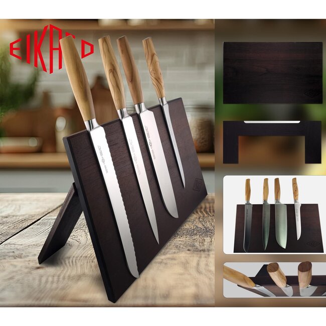 Eikaso Solingen Magnetisch messenblok – Hoogwaardig hout – Onzichtbare magneten – Driedelig ontwerp – Stijlvol en functioneel