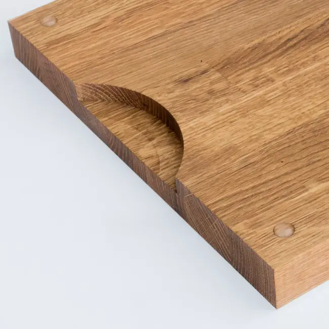 HOCHO Eiken Hakblok – Serie Block – Hard Wax Afwerking – 450x300x30 mm