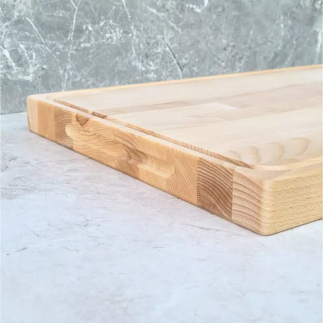 HOCHO Dice Hakblok – Beukenhout – 520x380x40 mm – Met Sapgeul & Handgrepen