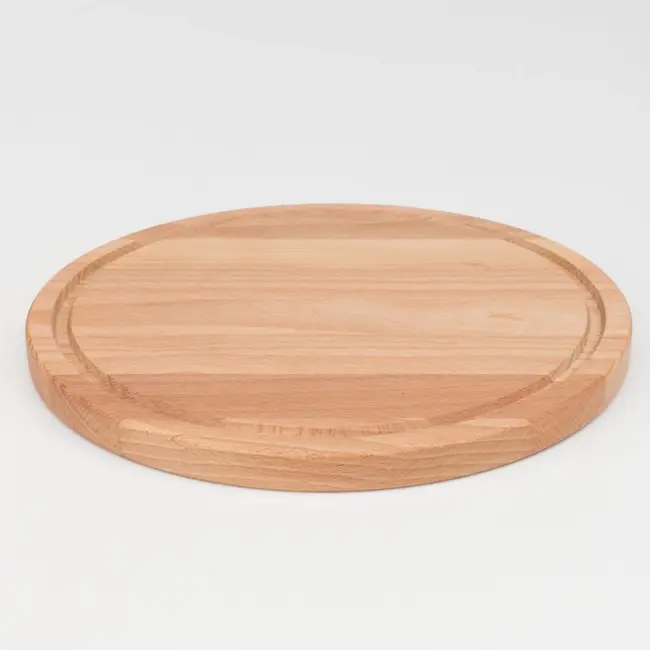 HOCHO Snijplank – Beukenhout – Ø 220x15 mm – Met Sapgeul & Olie Afwerking – serie Grove