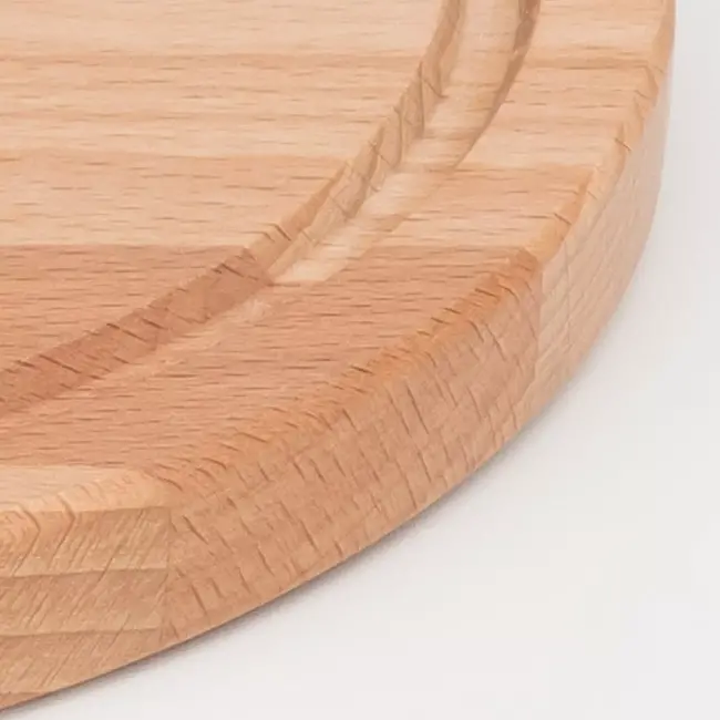HOCHO Snijplank – Beukenhout – Ø 220x15 mm – Met Sapgeul & Olie Afwerking – serie Grove