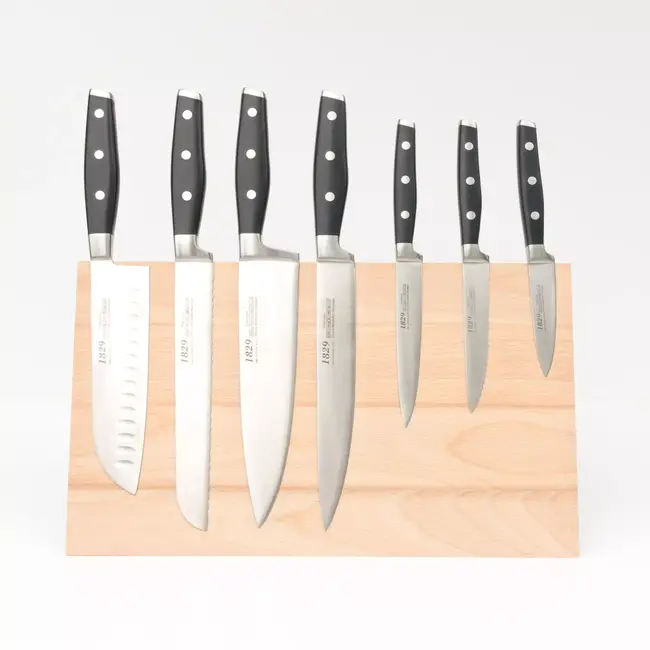 HOCHO Beuken Magnetisch Messenblok – 375x100x210 mm – Voor 7 Messen