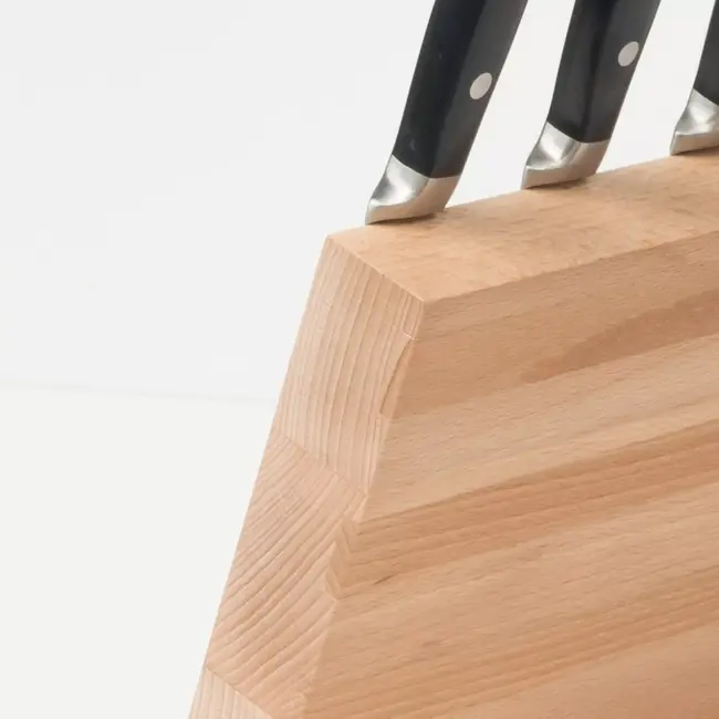 HOCHO Beuken Magnetisch Messenblok – 375x100x210 mm – Voor 7 Messen