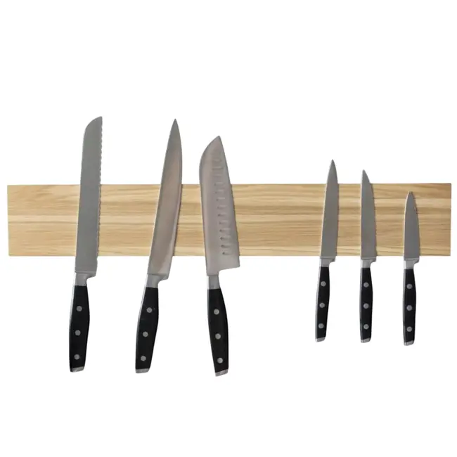 HOCHO Magnetische Messenhouder – Eikenhout – 450x90x30 mm – Voor 8 Messen