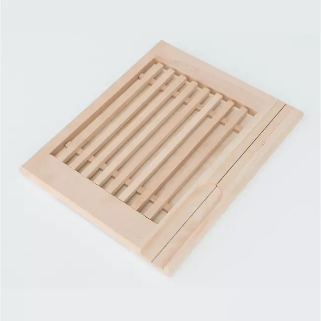 HOCHO Beukenhouten Broodsnijplank 355x295x22 mm – Met Kruimelrooster & Mesuitsparing
