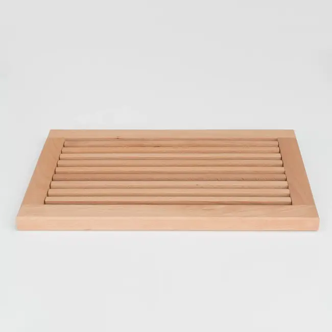 HOCHO Beukenhouten Broodsnijplank 400x250x22 mm – Met Kruimelopvang