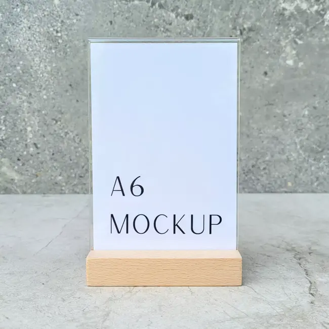 HOCHO Beuken Menustandaard – A6 – Houten Basis – Stijlvol & Functioneel