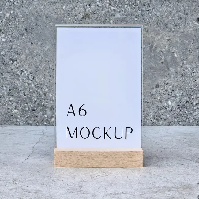 HOCHO Beuken Menustandaard – A6 – Houten Basis – Stijlvol & Functioneel