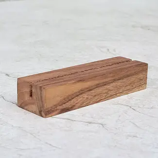 HOCHO Walnoten Houten Kaartenhouder 100x30x20 mm – Elegant & Functioneel