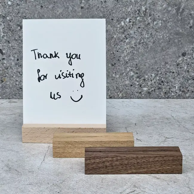 HOCHO Walnoten Houten Kaartenhouder 100x30x20 mm – Elegant & Functioneel