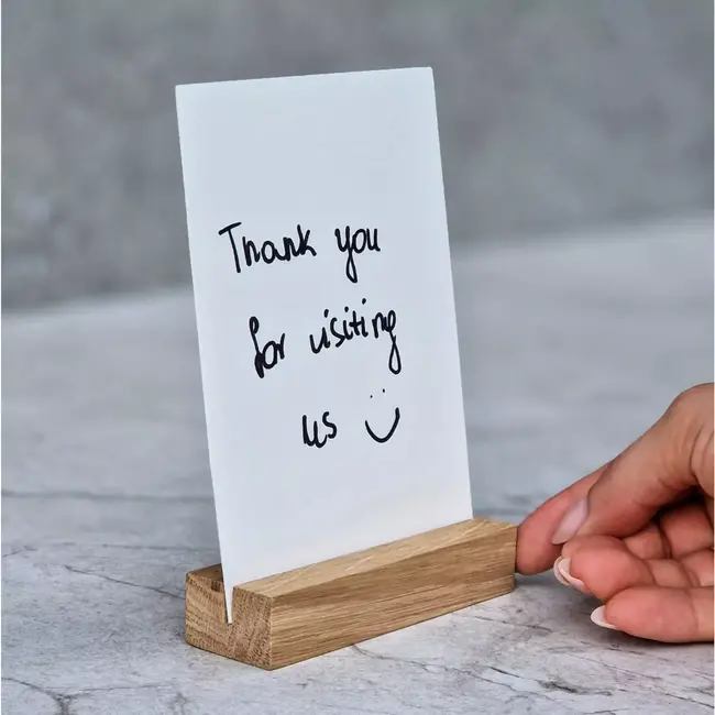 HOCHO Eikenhouten Kaartenhouder 100x30x20 mm – Robuust en Stijlvol