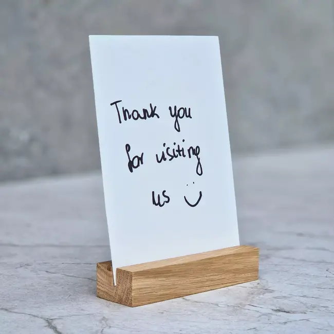 HOCHO Eikenhouten Kaartenhouder 100x30x20 mm – Robuust en Stijlvol