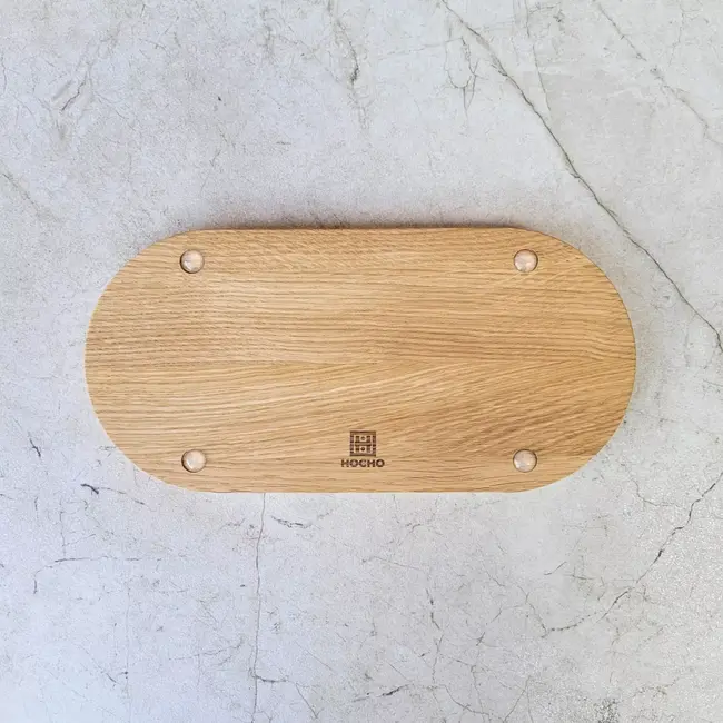 HOCHO Eiken Houten Dienblad – 250x120x15 mm – Hardwax Bescherming – Met Silicone Voetjes