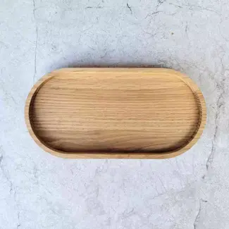 HOCHO Eiken Houten Dienblad – 200x100x15 mm – Hardwax Bescherming – Met Silicone Voetjes