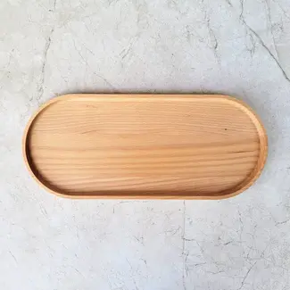 HOCHO Beuken Houten Dienblad – 350x150x15 mm – Hardwax Bescherming – Met Silicone Voetjes