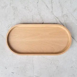 HOCHO Beuken Houten Dienblad – 250x120x15 mm – Hardwax Bescherming – Met Silicone Voetjes