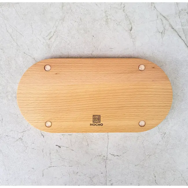 HOCHO Beuken Houten Dienblad – 250x120x15 mm – Hardwax Bescherming – Met Silicone Voetjes