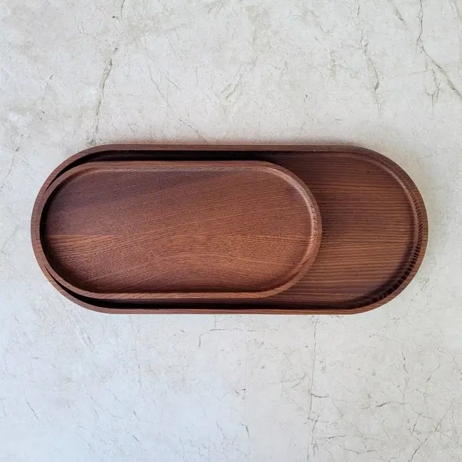 HOCHO Essenhouten Serveer Dienblad – 250x120x15 mm – Hardwax Bescherming – Luxe Design