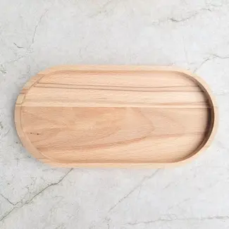 HOCHO Beuken Houten Dienblad – 200x100x15 mm – Hardwax Bescherming – Met Silicone Voetjes