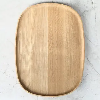 HOCHO Eiken Houten Dienblad – 400x300x20 mm – Hardwax Bescherming – Met Silicone Voetjes