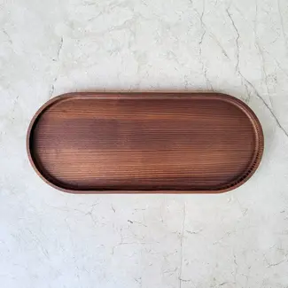HOCHO Essenhouten Serveer Dienblad – 350x150x15 mm – Hardwax Bescherming – Voor Koffie, Snacks en Decoratie