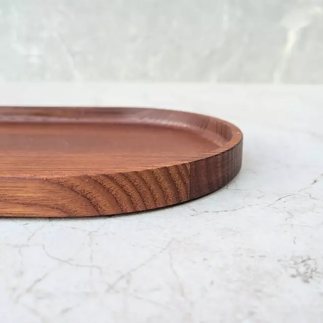 HOCHO Essenhouten Serveer Dienblad – 350x150x15 mm – Hardwax Bescherming – Voor Koffie, Snacks en Decoratie